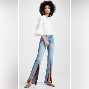 HUDSON Women's Split Leg Nico Mid Rise Cigarette Jeans, Size 28